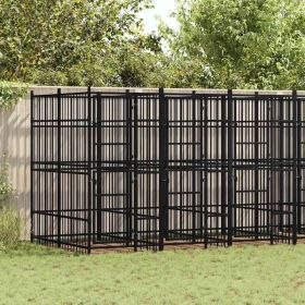Dog Kennel Black Powder-coated steel Extra Large Durable Dog Kennel Black Powder-coated steel Extra Large Durable
